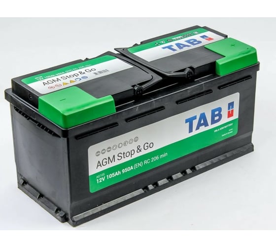 Изображение товара Аккумуляторная батарея TAB AGM Stop&Go 6СТ-105.0 213105