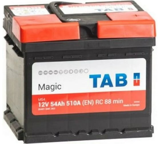 Изображение товара Аккумуляторная батарея TAB Magic 6СТ-54.0 низкий 189054