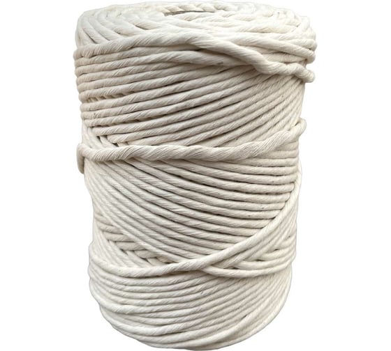 Изображение товара Хлопковый крученый шпагат truEnergy 3 мм, бобина 100 м 12605