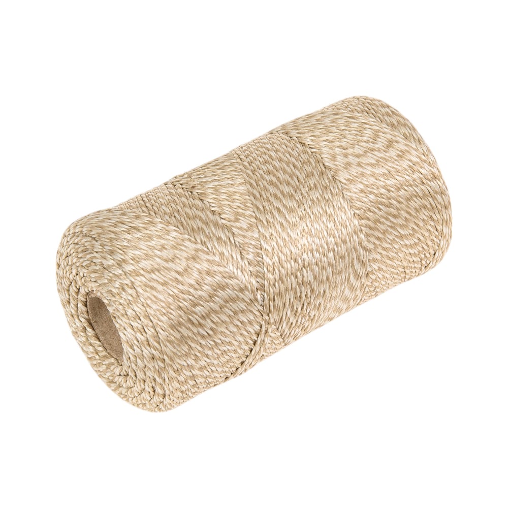 Изображение товара Полиэфирная крученая нить truEnergy 1 мм двухцветная 500 м белый бежевый