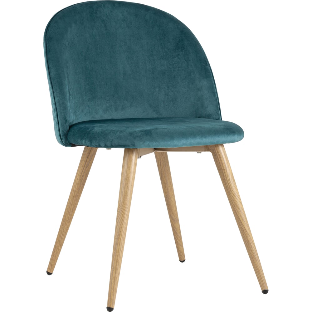 Изображение товара Стул Груп Лион из велюра с аквамариновым цветом, комфортный и стильный