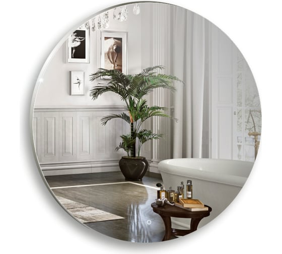 Изображение товара Зеркало MIXLINE "Саванна-Лайт" D500 сенсорный выкл., светодиодная открытая подсветка 550413