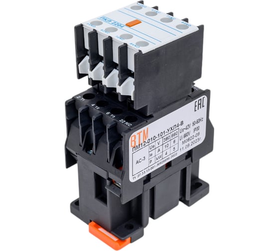 Изображение товара Пускатель электромагнитный ВТМ ПМ 12-010101-10А-42АС-(2з+3р)-УХЛ4-В ВТМ00042729