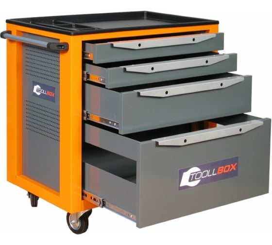 Изображение товара Инструментальная тележка Toollbox с центральным замком серии standart TBS-4 RAL 2008