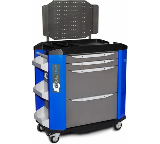 Изображение товара Инструментальная тележка Toollbox с экраном серии premium ТВР-4 RAL 5005