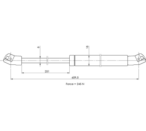Изображение товара Амортизатор крышки багажника для автомобиля Opel Corsa D TRIALLI GS 2113