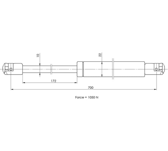 Изображение товара Амортизатор крышки багажника для автомобиля Citroen Jumpy TRIALLI GS 2011