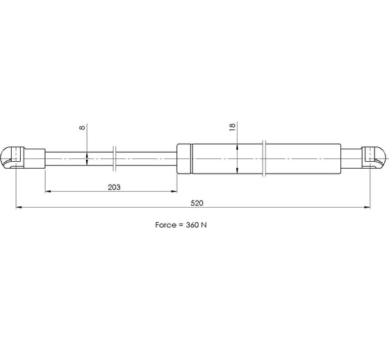 Изображение товара Амортизатор крышки багажника для автомобиля Peugeot 206 хетчбэк TRIALLI GS 2013