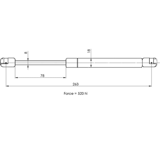 Изображение товара Амортизатор крышки багажника для автомобиля Opel Vectra C седан TRIALLI GS 2120