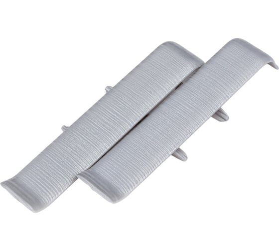 Изображение товара Соединитель для плинтуса DECONIKA (70 мм, 186 Алюминий, 2 шт.)  Д-П70-С-Ф2 186 АЛМ