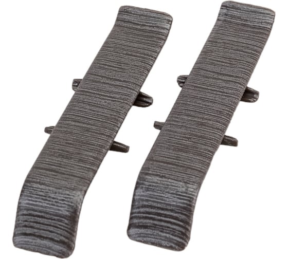 Изображение товара Соединитель для плинтуса DECONIKA (70 мм, 187 Алюминий темный, 2 шт.)  Д-П70-С-Ф2 187 АЛМ ТЕМ