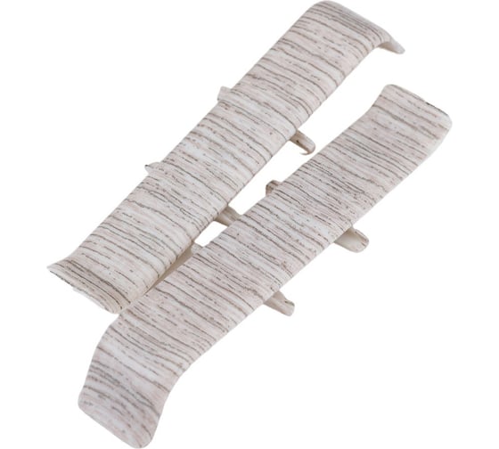 Изображение товара Соединитель для плинтуса DECONIKA (70 мм, 253 Ясень серый, 2 шт.)  Д-П70-С-Ф2 253 ЯСН СЕР