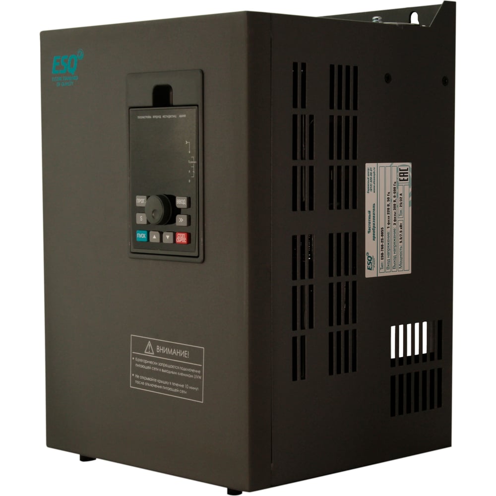 Изображение товара Частотный преобразователь ESQ 760-2S-0055 5.5 кВт IP54 RS-485