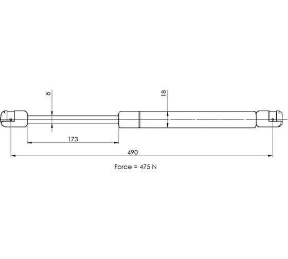 Изображение товара Амортизатор крышки багажника для автомобиля Citroen C4 хетчбэк TRIALLI GS 2009