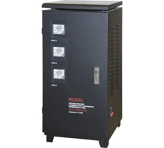 Изображение товара Трехфазный стабилизатор напряжения Ресанта АСН 15000/3 63/4/5