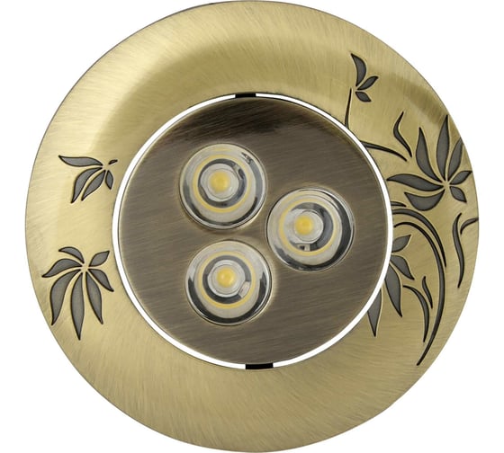 Изображение товара Светодиодный светильник De Fran 3100К 220В 3x1Вт бронза поворотный, FT 920 LED