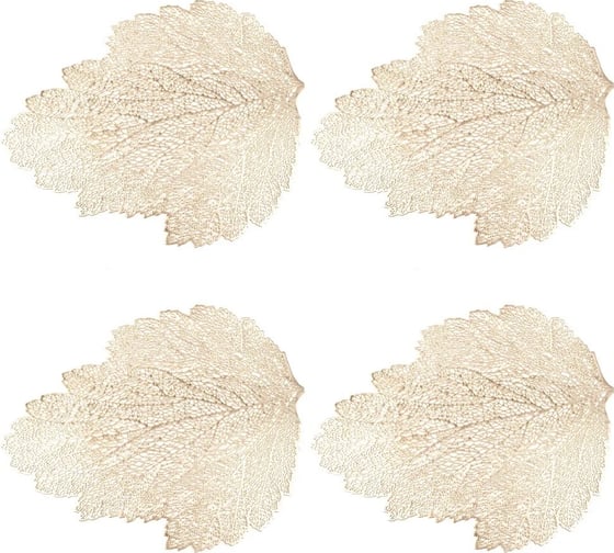 Изображение товара Набор сервировочных салфеток Nouvelle Золотой листок плейсматов 4 шт, 46x36 см 9903069-Н4