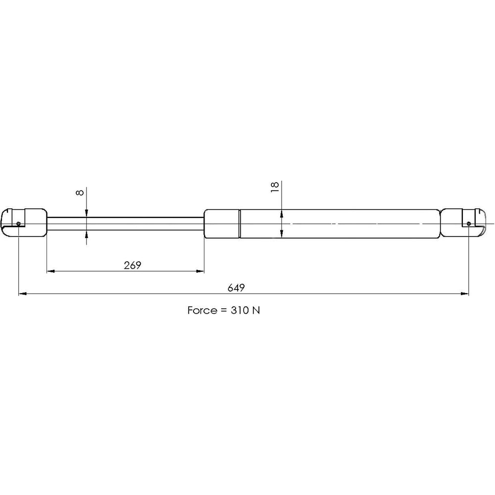 Изображение товара Амортизатор капота Opel Vectra C TRIALLI GS 2121 Газовый