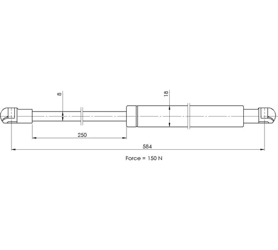 Изображение товара Амортизатор стекла крышки багажника для автомобиля Peugeot 308 универсал TRIALLI GS 2023
