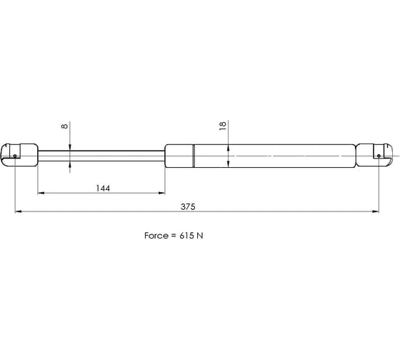 Изображение товара Амортизатор крышки багажника для автомобиля Peugeot 407 универсал TRIALLI GS 2031