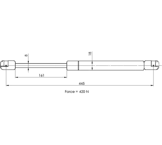 Изображение товара Амортизатор крышки багажника для автомобиля Citroen C3 TRIALLI GS 2006