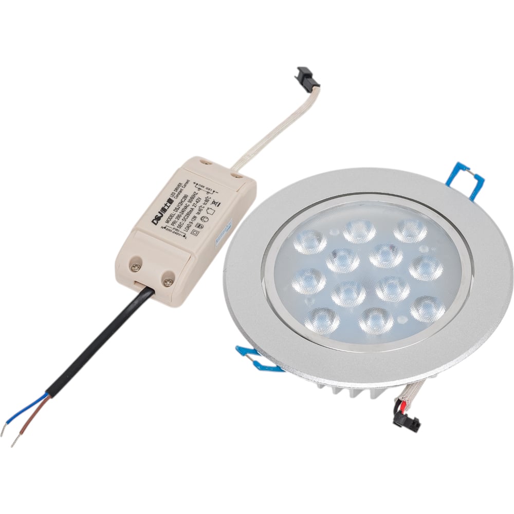 Изображение товара Светодиодный светильник De Fran 4000K SMD 12x1Вт 220В (1053 Лм) серебристый, DC055 S SMD