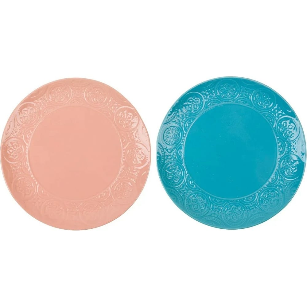 Набор блюд для сервировки Nouvelle, цвет голубой/розовый 0540143-Н2-1 Пастель - фото 1