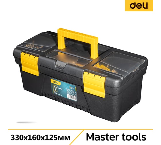 Изображение товара Ящик для инструментов DELI DL432413 (330х160х125мм, грузоподъёмность 6кг) 98475