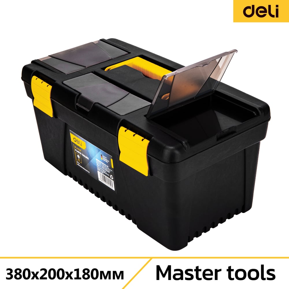 Изображение товара Ящик для инструментов DELI DL432417 380х200х180 мм, грузоподъемность 13 кг, пластик