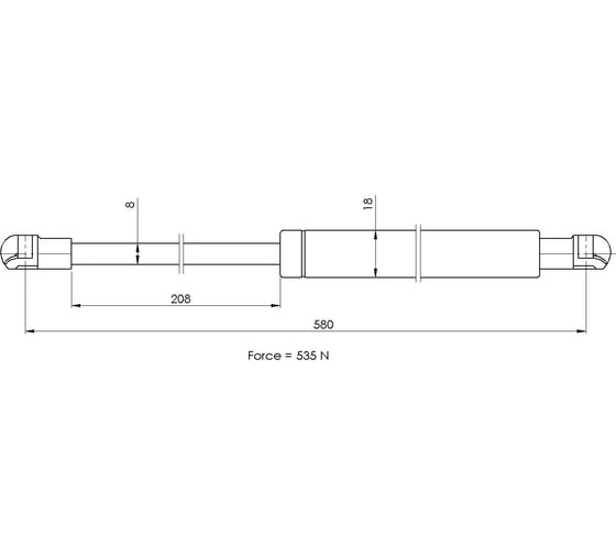 Изображение товара Амортизатор крышки багажника для автомобиля Peugeot 206 универсал TRIALLI GS 2014