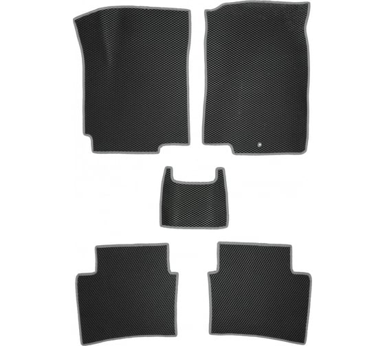 Изображение товара Коврики PSV для Kia Rio III 2011-2017 г.в./Hyundai Solaris I 2010 2017 г.в., черный, серый кант, EVA 133725