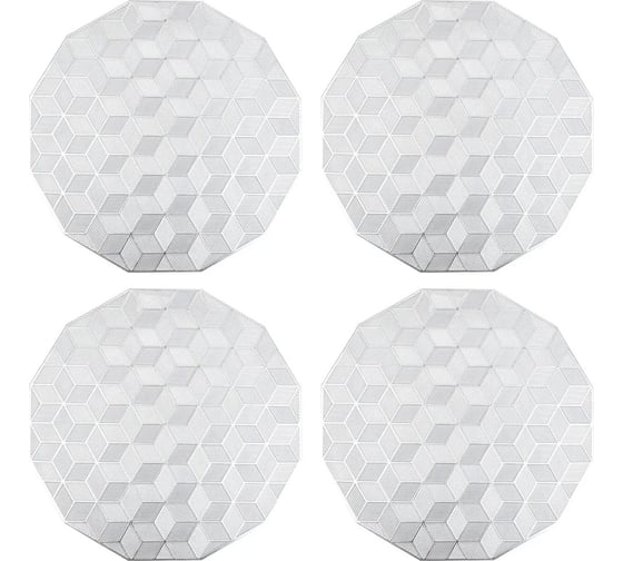 Изображение товара Набор сервировочных салфеток Nouvelle Серебряный ромб плейсматов 4 шт, 37x37 см 9903302-2-Н4