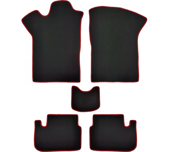 Изображение товара Коврики PSV для ВАЗ 2108-09-99-13-14-15 2001 г.в., черный, красный кант, EVA 133682