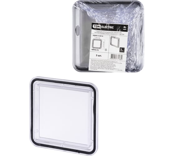 Изображение товара Стекло для электрощитов TDM ELECTRIC СПЭ-1 поликарбонат 117x117 SQ0813-0010