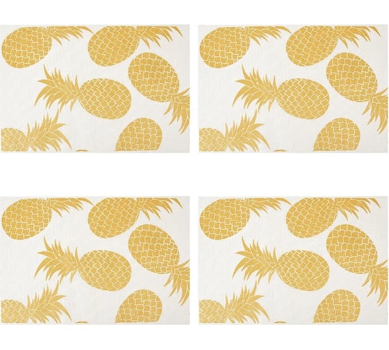 Изображение товара Набор сервировочных салфеток Nouvelle Ананас/white плейсматов 4 шт, 45x30 см 9903338-3-Н4