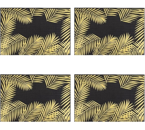 Изображение товара Набор сервировочных салфеток Nouvelle Папоротник черный плейсматов 4 шт, 45x30 см 9903339-2-Н4