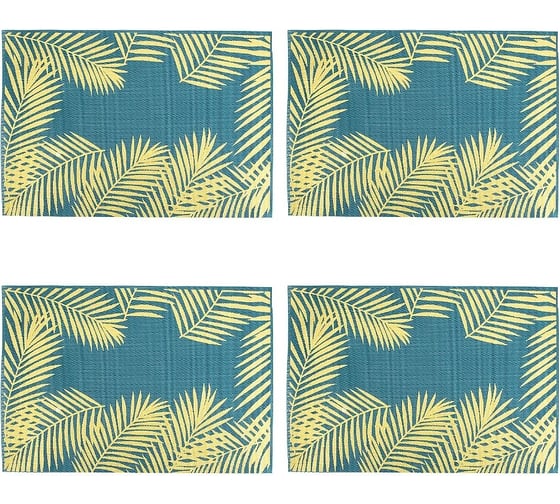 Изображение товара Набор сервировочных салфеток Nouvelle Папоротник бирюзовый плейсматов 4 шт, 45x30 см 9903339-1-Н4