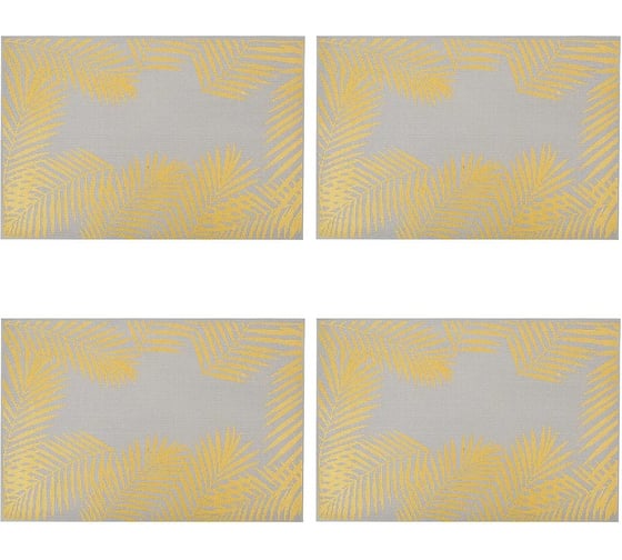 Изображение товара Набор сервировочных салфеток Nouvelle Папоротник серый плейсматов 4 шт, 45x30 см 9903339-3-Н4