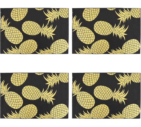 Изображение товара Набор сервировочных салфеток Nouvelle Ананас/black плейсматов 4 шт, 45x30 см 9903338-1-Н4
