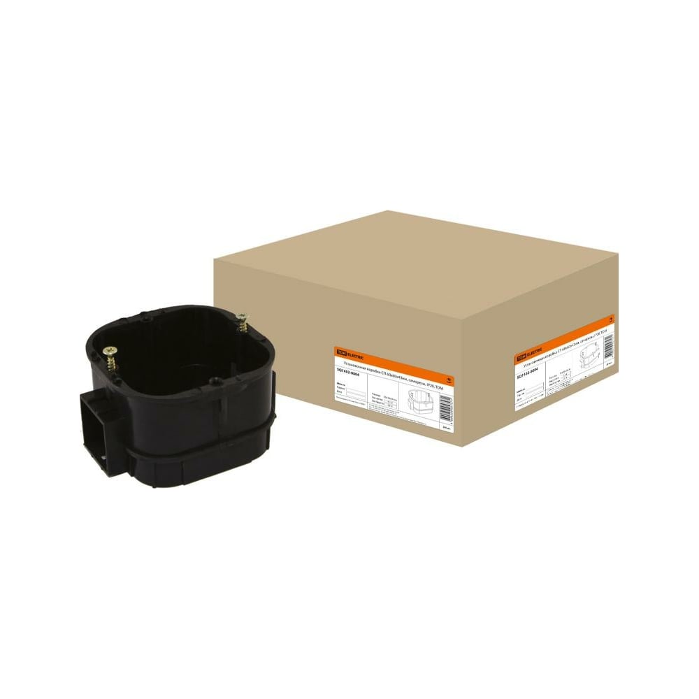 Установочная коробка TDM коробка установочная пластик скрытая диаметр 65х45 мм tdm electric в бетон с саморезами оранжевая ip20 sq1402 1126