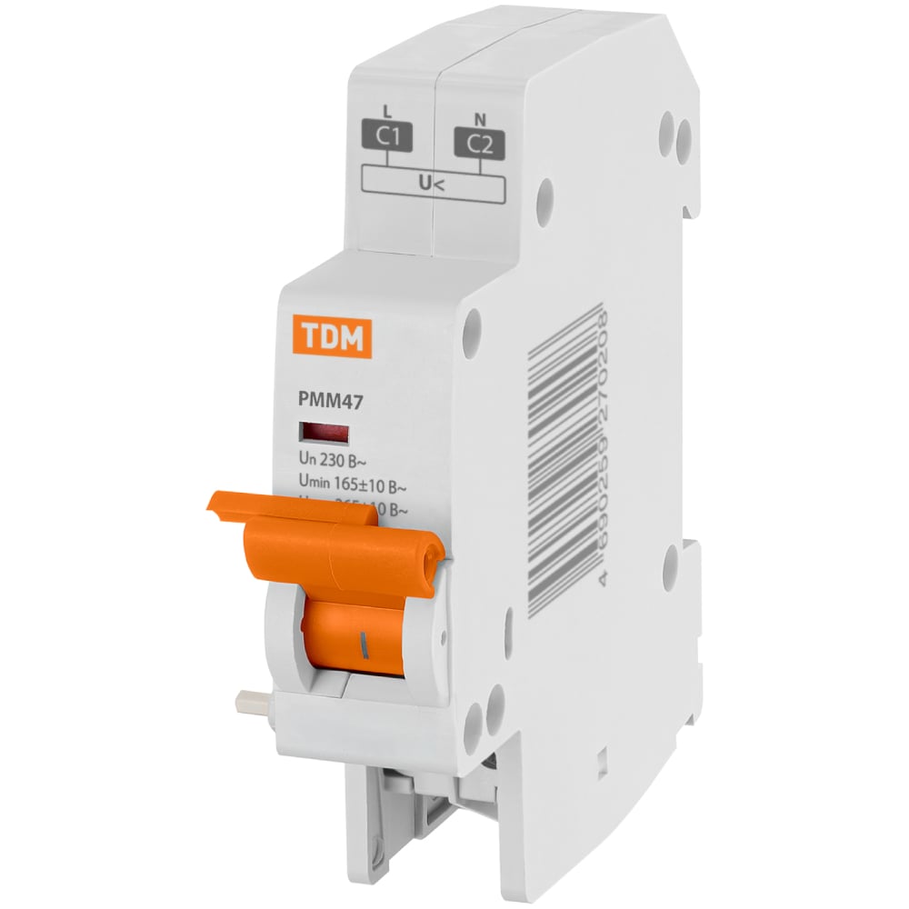Изображение товара Расцепитель минимального и максимального напряжения TDM РММ47 230В на DIN-рейку SQ0206-0199