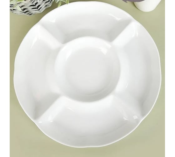 Изображение товара Набор менажниц Nouvelle Маршмеллоу 2 шт, на 5 секции, 29 см 0530248-Н2