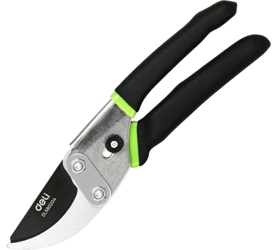 Изображение товара Универсальный садовый секатор DELI DL580204 200 мм, сталь 55С, тефлон, уплотнённая противоскользящая ручка 98486