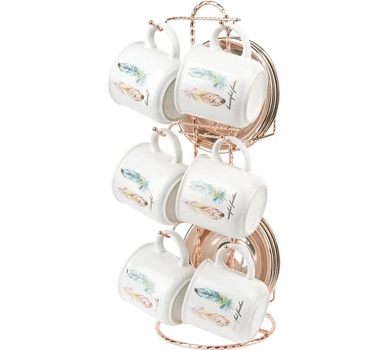 Изображение товара Кофейный набор Nouvelle Перья 12 предметов, на 6 персон, 150 мл 1750173