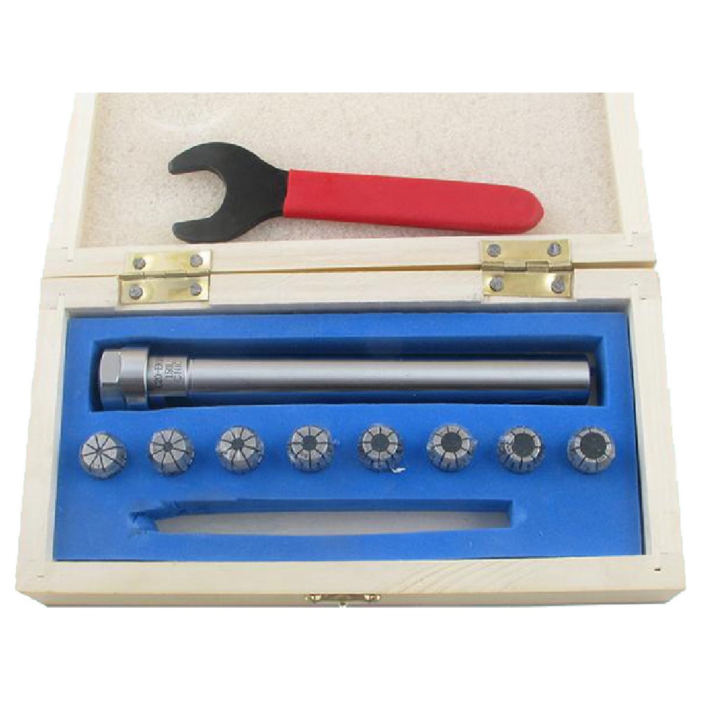 Изображение товара Патрон цанговый с хвостовиком С20 и набором цанг ER16 8 шт 3-10 мм CNIC 55946