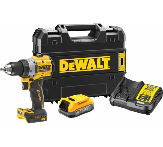 Изображение товара Бесщеточная дрель-шуруповерт DEWALT 2 скорости, 1 АКБ 18 В XR Li-Ion DCD800E1T-QW