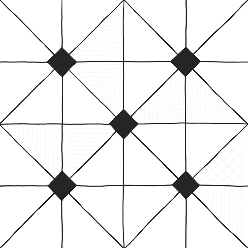 Декор LB CERAMICS серьги геометрия зебра чёрно белый в серебре