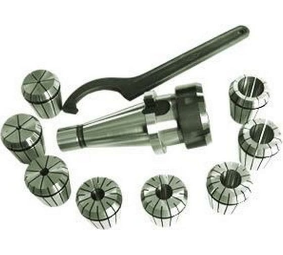 Изображение товара Патрон цанговый с хвостовиком 7:24-50 исп.1 М24x3.0 мм, с набором цанг ER40 из 15 шт 4-26 мм ГОСТ 25827-93 CNIC 31240