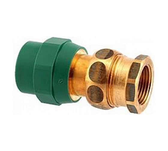 Изображение товара Муфта полипропиленовая зеленая переходник со сгоном - 62x2 ВР Banninger 5R51115011