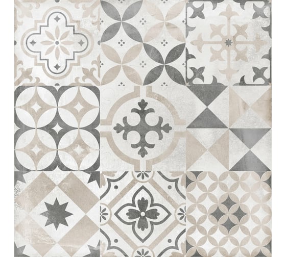 Изображение товара Керамогранит LB CERAMICS Цемент стайл (многоцветный орнамент; 45x45 см; площадь упаковки 1,62 кв.м) СК000037363
